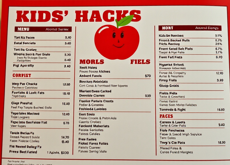 Kids' Menu Allergens