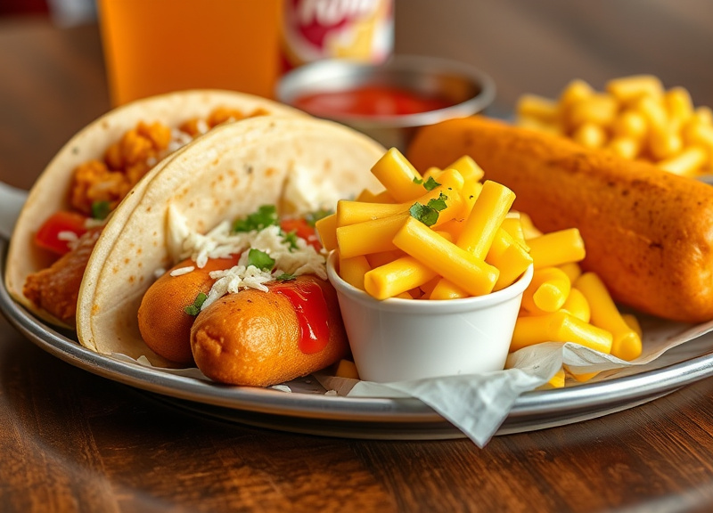 Tacos, Corn Dogs & Mac And Cheese